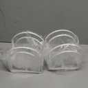 4 Pack Kitchen Plate Holder Organizer for Cabinet Space Saver Dinner Dish Storage Rack Upright Dish Drying Racks Metal Plate Dish Racks Stand for Cupboard and Countertop 2 Large 2 Small White