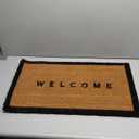 THEODORE MAGNUS Door Mat  Coir Doormat for Outdoor Entrance, Durable Welcome Mat with Non-Slip Backing, Perfect for Front Door and Entryway - Outdoor/Indoor - Welcome w/Border - 17" x 30" (1'5" x 2'6" (Rectangular))