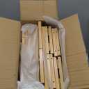 Bamboo Under Bed Storage Containers- Underbed Organizer with Wheels with Large Capacity Dust Bag,Sturdy Wood Rolling Under Bed Shoe Storage Organizer 2 Packs (Nature, 2 Packs (33.07"×16.54"))