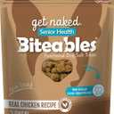 4 x Get Naked Biteables Senior Health Soft Dog Treats, Real Chicken Treat for Toothless Dogs, 6oz 1 Pouch