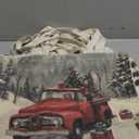 Gilprop 8 Pcs Christmas Canvas Tote Bags Vintage Xmas Truck Santa Claus Nutcracker Grocery Shopping Bags Reusable Xmas Gift Goodie Pouches for Merry Christmas Winter Holiday Gifts Wrapping Storage