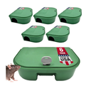 Exterminators Choice - 6 Pack Rat Bait Station Boxes with 1 Key - Heavy Duty Mouse Trap Poison Holder - Great for Catching Rats and Mice - Pest Control - Durable and Discreet