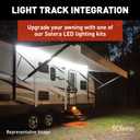Solera Universal Fit Heavy-Duty Vinyl RV Patio Awning Replacement Fabric Solid Black 15' Awning (14'4" Fabric)