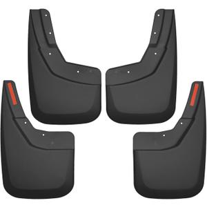 Husky Liners Mud Guards | Front and Rear Mud Guards - Black | 56886 | Fits 2014-2018 Chevrolet Silverado 1500, 2015-2019 Silverado 2500/3500, 2019 Silverado 1500 LD w/ Single Rear Wheels 4 Pcs
