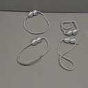 Melaluxe 4 Pack Magnetic Curtain Tiebacks, Decorative Curtain Holdbacks for Window Dcor (White)