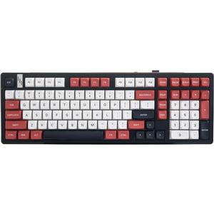 GK GAMAKAY TK101 98% Mechanical Keyboard with Number Pad, Hot Swappable, Pre-lubed Tactile Switches, Tri-Mode Bluetooth/2.4GHz/USB-C 101 Keys RGB Backlit Gaming Keyboard (Black&Red, Pluto Swicth)