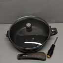 SENSARTE Nonstick Frying Pan Skillet with Lid, 12 Inch Large Deep Frying Pan, 5 Qt Non Stick Saute Pan with Cover, Induction Pan, Healthy Non Toxic Cooking Pan with Helper Handle, PFOA PFOS Free (Classic Black)