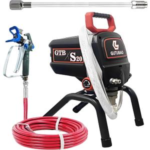 S20 Airless Paint Sprayer, 0.52GPM 3300PSI High Efficiency Airless Sprayer with Tip Extension & Tip Sets, Indoor Paint Sprayer for Walls, Home Interior, House Painting, DIY Projects