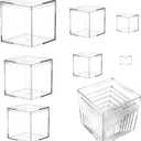 7 Pack Acrylic Boxes with Lid, Small Square Clear Acrylic Storage Boxes with Lid, Small Square Boxes with Lid, Wedding Birthday 