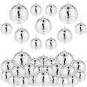 54 Pcs Disco Balls, Hanging Disco Ball Decor, Silver Decor 4 Sizes Reflective for 70s Party Decorations Wedding Dance Music Prom Props (4 Inch, 3.2 Inch, 2 Inch and 1.2 Inch)