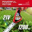 Cordless Hedge Trimmer with Battery (2Pack) and Charger, 2 in 1 Handheld Small Electric Bush Trimmers/Grass Cutter Yard Tool for Shrub/Tree/Lawn, Rechargeable Battery Powered Hedge Clipper for Garden