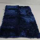 Yimobra Chenille Bathroom Rugs Non Slip, Extra Thick Soft Absorbent Bath Rug 31.5x20 Inch, Machine Washable Quick Dry Bath Mat for Bathroom Floor, Tub and Shower, Home Decor Accessories, Navy Blue