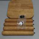 Small Wooden Step Stool, 9.3 x 9.3 x 9 Inch One Step Stool for Adults, Short Wooden Stool for Bathroom, Bedroom, Kitchen, Easy to Assemble, Holds up to 300 Lbs