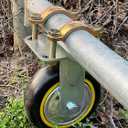 Gate Wheels for Metal Tube Gate - 6" Farm Gate Wheel for Metal Swing Gate Fence Support - 1 Pack