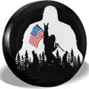 cozipink American Flag Camping Spare Tire Cover Wheel Protectors Weatherproof Wheel Covers Universal Fit for Trailer Rv SUV Truck Camper Travel Trailers Accessories 14" 15" 16" 17"