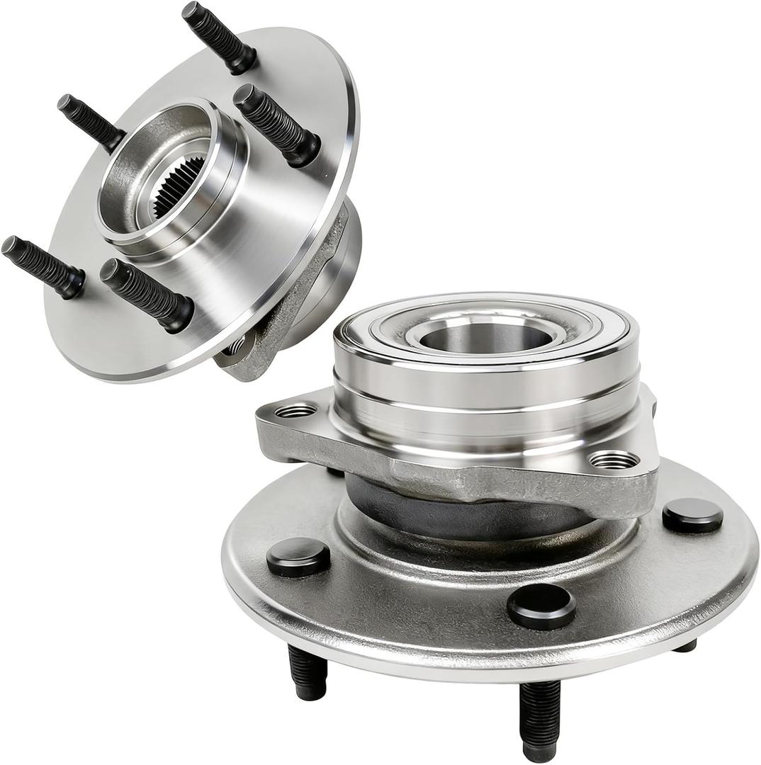 2Pcs 515038 Front Wheel Bearing Hub Assembly Compatible with Dodge Ram 1500 2000 2001,4WD Only, No ABS, 5 Lug