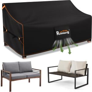 Outdoor Sofa Covers Waterproof 3-Seater outdoor couch cover 420D Heavy Duty Patio Sofa Covers with rainproof windproof 79Wx37Dx35H inches Patio Loveseat Cover