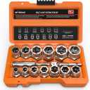 15 PCS Bolt Extractor Set, 3/8" Drive Impact Bolt & Lug Nut Remover Socket Tool Kit, Stripped Bolt Extractor Socket Set For Broken,Damaged, Frozen, Studs, Rusted, Rounded-Off Bolts, Nuts & Screws