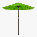 Blissun 9' Outdoor Patio Umbrella, Outdoor Table Umbrella, Yard Umbrella, Market Umbrella with 8 Sturdy Ribs, Push Button Tilt and Crank