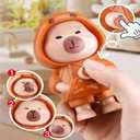 Face Changing Capybara Keychain, Cute Capybara Figure Keychains Gifts Animal for Women Men Car Key Handbag Backpack Birthday