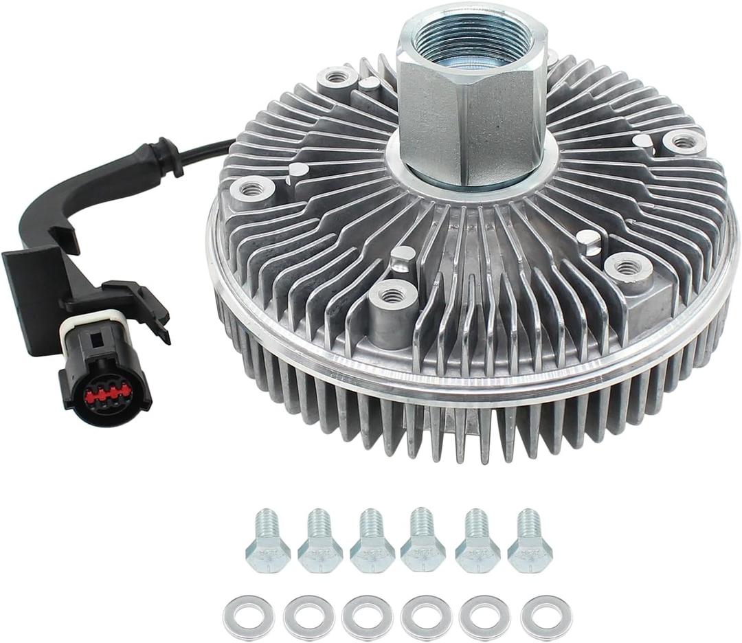 Electronic Engine Cooling Fan Clutch Assembly for Ford F-250 F-350 E-350 Super Duty Powerstroke Turbo 6.0L V8 Diesel