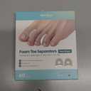 Welnove Foam Toe Separators - 40 Pack Toe Spacers for Corn, Blister, and Hammer Toe Relief - Breathable, Adhesive Options for Pain from Bunions, and Toe Overlap, Toe Spacers for Men (Regular (40 pcs))