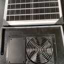 Solar Powered Fan with 15000mAh Battery & Timer, 25W 3500RPM High-Speed Solar Exhaust Fan, Low Noise Waterproof Ventilation for Chicken Coop, Greenhouse, Shed & Pet House