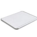 KitchenAid Classic Plastic Cutting Board with Perimeter Trench and Non Slip Edges, Dishwasher Safe, 11 inch x 14 inch, White and Gray
