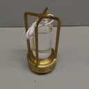 Portable Metal Table Lamp for Indoor/Outdoor ,Rechargeable Cordless LED Lamp, 3-Colour Infinitely Dimming Battery Powered Small Desk Lamp, Restaurant/Bedroom/Bar/Coffee Shop/Camping Light (Gold)