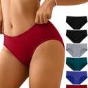 CULAYII Womens Underwear Seamless Hipster Panties Wicking Underwear Soft Stretch Breathable Ladies Low Waisted Underwear, M/L