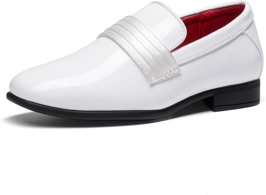 Bruno Marc Boys Dress Shoes Slip-on Loafers Formal Tuxedo Shoes