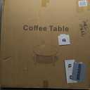 Solid Wood Round Coffee Table, 32 Inch 2-Tier Living Room Center Table with Woven Rattan Shelf, Modern Farmhouse Boho Design, Easy to Assemble, Natural Wood