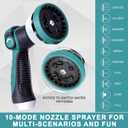 100FT Garden Hose, 304 Stainless Steel Water Hose, Flexible with a 10-Mode Nozzle Sprayer, No Kink, Lightweight, Puncture Proof, Ideal for Yard, Lawn, Outdoor