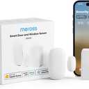 meross Smart WiFi Door & Window Sensor Kit, Support Apple HomeKit, Alexa, Google, SmartThings for Burglar Alert, 328ft Range, Home Automation, Security & Kid Safety, 2.4GHz WiFi, Meross Hub Included