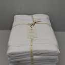 BIOWEAVES 100% Organic Cotton 700 GSM Plush 6-Piece Towel Set GOTS Certified, 2 Bath Towels, 2 Hand Towels & 2 Washcloths - White