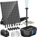 NFESOLAR 20W Solar Pond Filter Kit with Fountain Pump, 160 GPH Solar Pond Pump & Outdoor Filter Box, Submersible Water Pump with 16.5FT Cable & 6.6FT Tubing for Koi Pond, Fish Tank, Garden Fountain