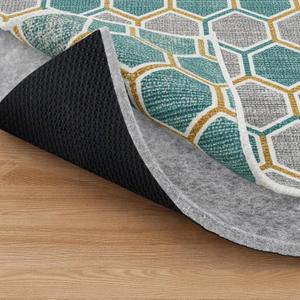 Non Slip Rug Pad 8x10 Feet, 4/25" Thick Felt Cushioned Rubber Rug Gripper Pad for Hardwood, Laminate, Stone, Tile, Wood, Vinyl Floors & Carpet, Anti Skid Under Area Rug Pads  8' x 10' (Rectangular), Grip & Comfort