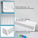 Bathtub Splash Guard PlayPad Shelf Area with Strong Suction Cups, Toy Tray Caddy Holder Storage Over Tub, Bathtub Ledge Guard, No Mess Water, Splash Protection Water Barrier for Bathroom-White