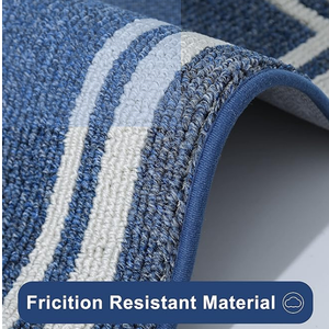 COSY HOMEER Kitchen Rugs Non-Slip 24x35/24x60 Inch Thick Polypropylene Standing Mat for Home Machine Washable, Blue