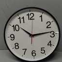 Wall Clock Modern 8 Inch Battery Operated Silent Non Ticking Small Analog Clock for Living Room Office Home Bedroom Kitchen Bathroom(Black)