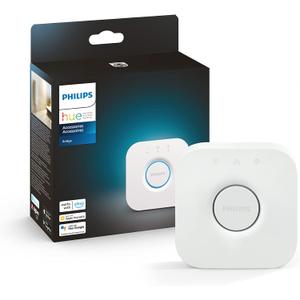 Philips Hue Bridge, Unlock the Full Potential of Hue Bridge System, Multi-Room and Out-of-Home Control, Create Automations and Zones, Smart Lighting Hub, Works with Voice and Matter-Compatible