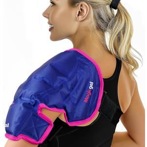Magic Gel Ice Pack | Reusable, Flexible & Long Lasting for Rotator Cuff Injuries, Bursitis and Swelling | Hot or Cold Therapy Compression Wrap for Left or Right Shoulder