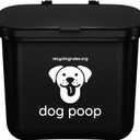 Small Hanging Wastebasket for Dog Poop in Black (Holds 7-14 Bags)
