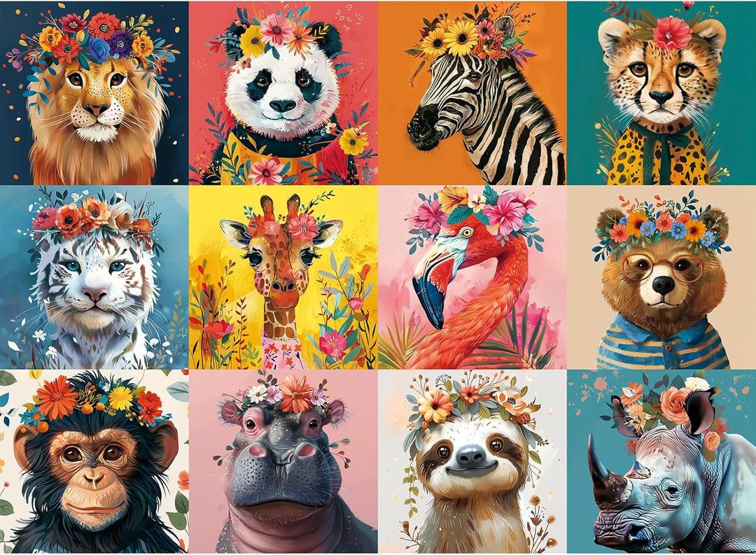 500 Piece Puzzles for Adults,Beautiful Wild Animals Jigsaw Puzzle for Adults Seniors,Recycled Cardboard Dogs Puzzle 500 Piece,Family Activity Great Gift for Family Friends 20.5 * 15 inch