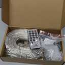 50ft 150LED Rope Lights Outdoor String Lights, 24 Colors+Warm White Outdoor LED Lights Plug in, RGB Color Changing Rope Light with Remote Rope Lighting for Camping Garden Patio