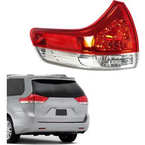 WFLNHB Left Side Tail Light Replacement for Toyota Sienna 2011 2012 2013 2014 Rear Tail Light Lamp Assembly TO2804107 8156008030 Driver Side