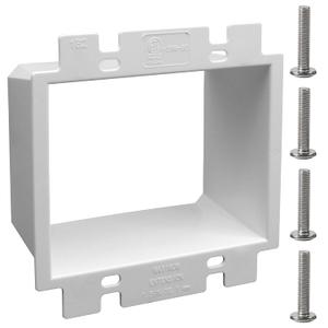 2-Gang BE2 Non-Metallic Electrical Power Outlet Box Extender(ETL Listed),Electrical Boxes Extender for Outlets for Power Switch Receptacles Accessories,Fire Rated for 2 Hours,1-Pack