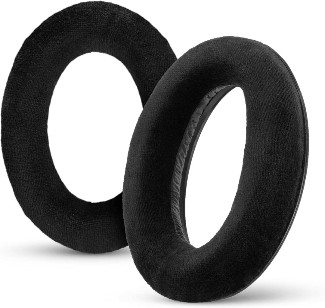 Replacement Earpads for Sennheiser HD600, HD650, HD660S, HD525, HD535, HD545, & Massdrop HD58X, HD6XX Headphones - Soft Velour Cushions for Extra Comfort, by Brainwavz (Black)