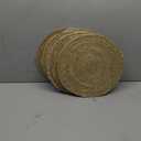Woven Placemats Set of 10, 13.8" Natural Water Hyacinth Round Rattan Placemats with Wooden Beads Napkin Rings for Kitchen Dining Table Decor