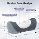 urnexttour Neck Cervical Pillow Cervical Traction Device Lumbar Support Memory Foam Roll Pillow Muscle Relief Shoulder Pain Relaxer Dark Grey